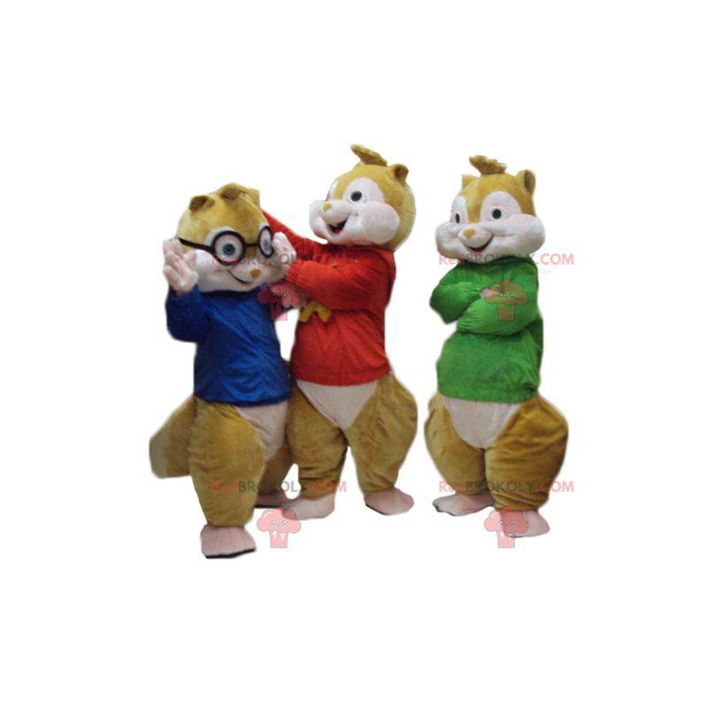 3 squirrel mascots from Alvin and the Chipmunks - Redbrokoly.com