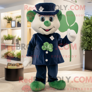 Navy Four Leaf Clover...