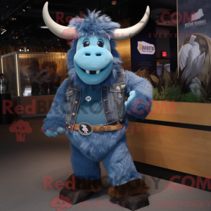 Disfraz de mascota Blue Yak...