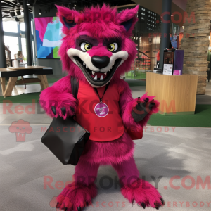 Magenta Werewolf mascot...