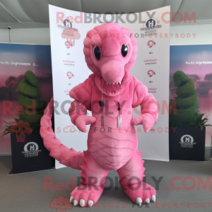Rosa Hydra-maskotdraktfigur...