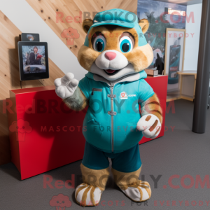 Personaggio mascotte ciano...