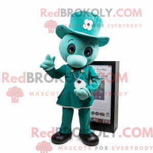 Teal Four Leaf Clover...