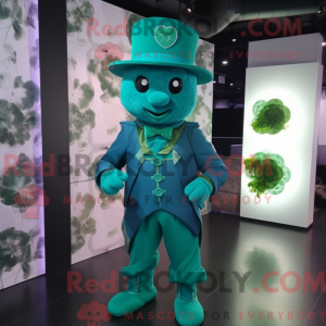 Teal Four Leaf Clover...