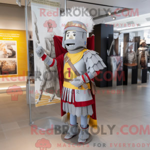 Grå Swiss Guard maskot...