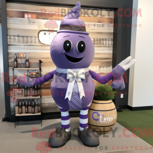 Lavendel granat maskot...