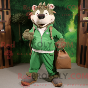 Green Wild Boar mascot...