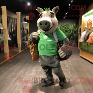 Groene Wild Boar mascotte...