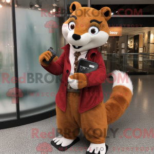 Rust Weasel maskot kostume...