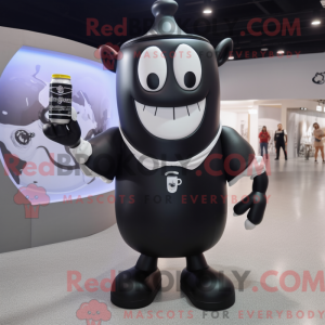 Figura de máscara preta de...