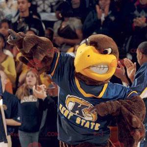 Brown and yellow eagle mascot looking fierce - Redbrokoly.com