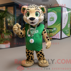 Oliven Cheetah maskot...
