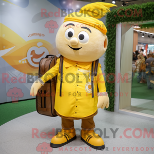 Geel Chief mascottekostuum...