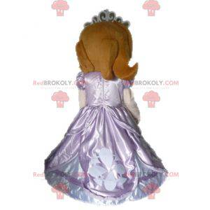 Mascota princesa pelirroja en vestido rosa - Redbrokoly.com