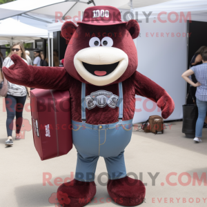 Maroon Bbq Ribs mascot...