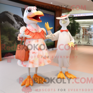 Peach Gull-maskot drakt...