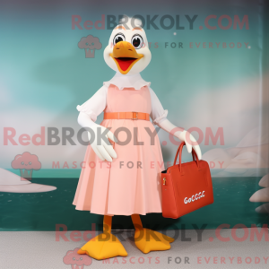 Peach Gull maskot drakt...