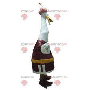 Mascotte de Grue oiseau du dessin animé Kung Fu Panda -