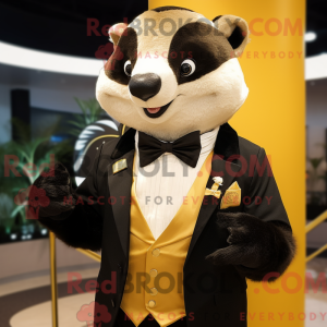 Gold Badger mascot costume...