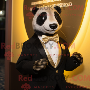 Gold Badger mascottekostuum...