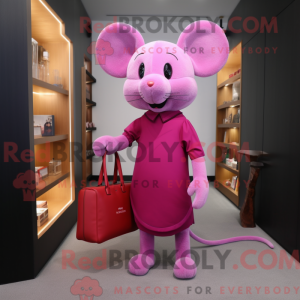 Máscara de rato Magenta com...