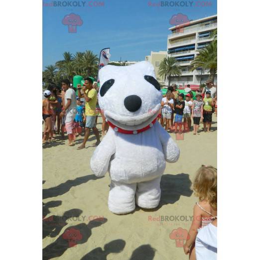 Big white and black dog mascot giant - Redbrokoly.com