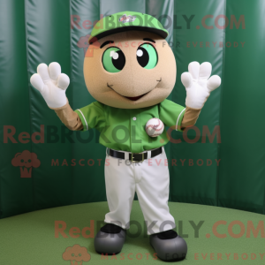 Grøn baseball bold maskot...