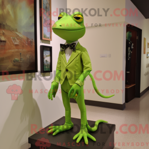 Lime Green Lizard maskot...