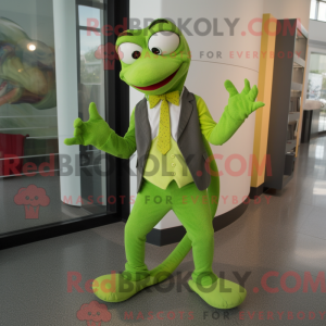 Lime Green Lizard maskot...