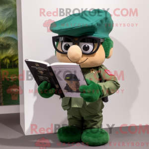 Cyan Green Beret mascot...