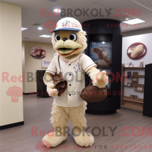 Beige Fried Chicken mascot...