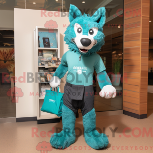 Figura de máscara Teal Wolf...