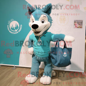 Maskotka Teal Wolf z...