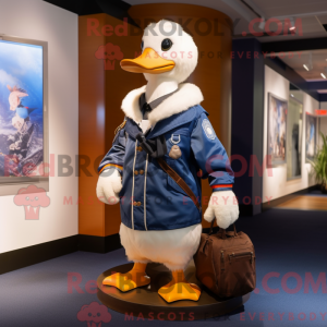 Navy Goose mascottekostuum...
