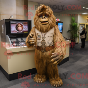 Tan Sasquatch maskotka...