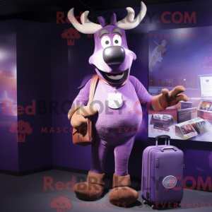 Purple Reindeer mascot...
