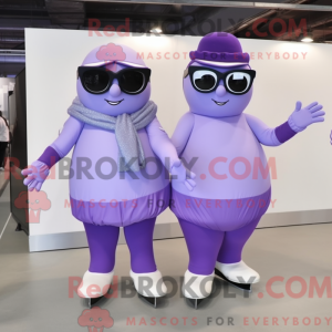 Postava maskota Purple Pair...