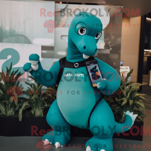 Blågrønn Brachiosaurus...