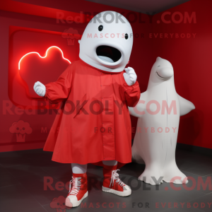 Red Beluga Whale maskot...