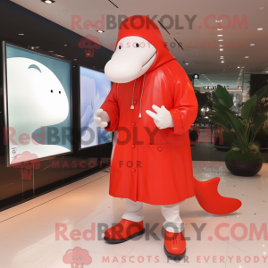 Red Beluga Whale maskot...