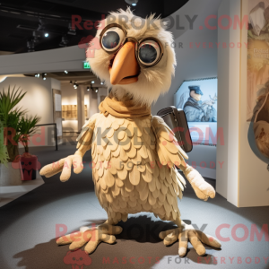 Beige Archeopteryx maskot...