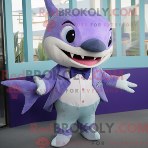 Lavender Shark Maskottchen...