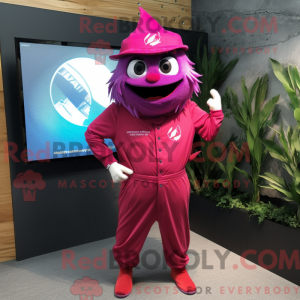 Magenta Tuna Maskottchen...
