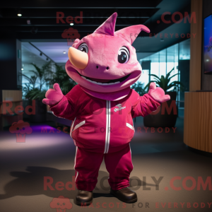 Magenta Tuna Maskottchen...