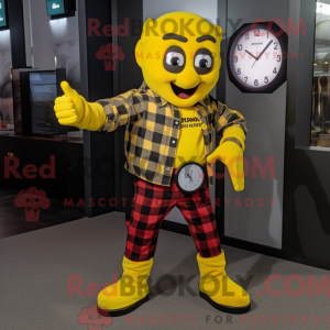 Gul vampyr maskot kostume...