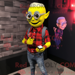 Postava maskota žlutého...