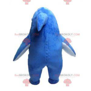 Mascotte de requin bleu et blanc géant - Redbrokoly.com