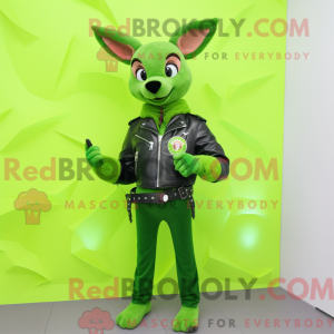 Lime grønn rådyr maskot...