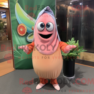 Peach Tuna maskot kostume...