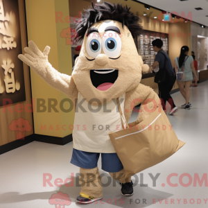 Beige Fried Rice maskot...
